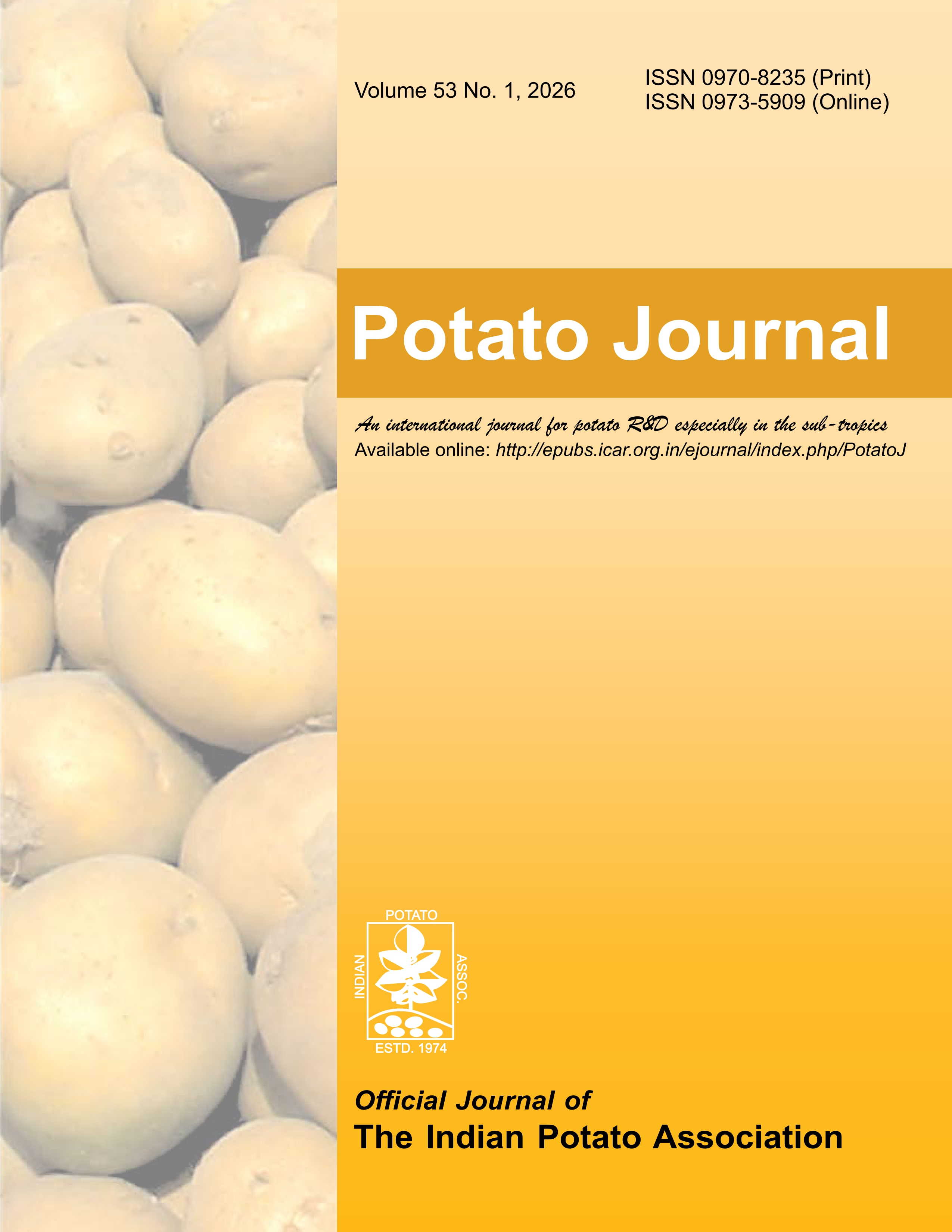 					View Vol. 53 No. 1 (2026): Potato Journal
				