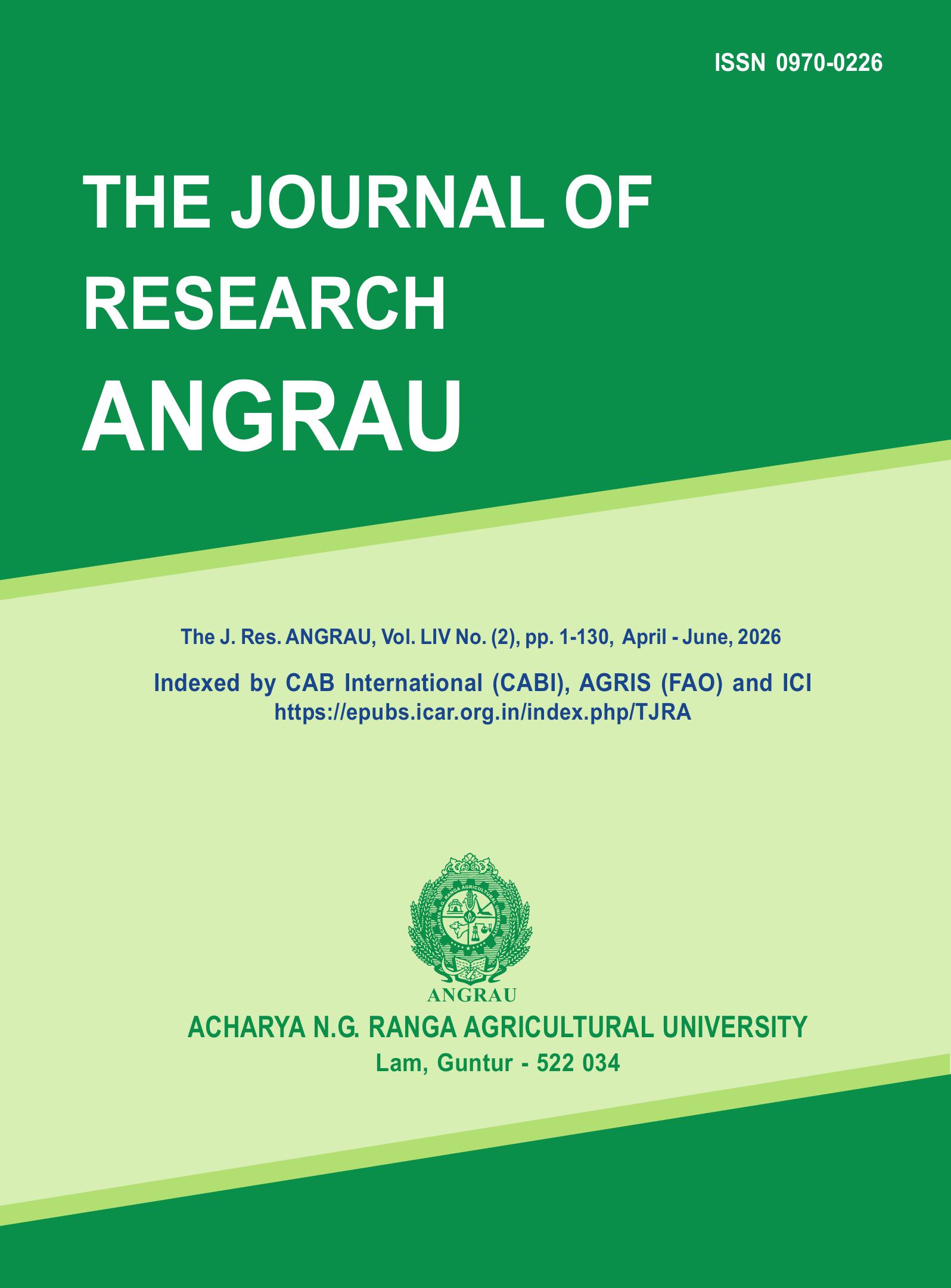 					View Vol. 54 No. 2 (2026): TJRA Vol. 54(2) APRIL - JUNE 2026
				